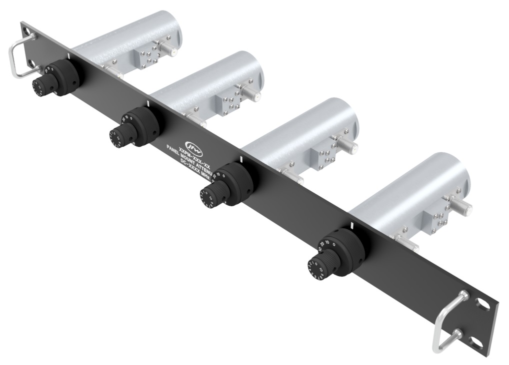 75 Ohm panel mount manual attenuator