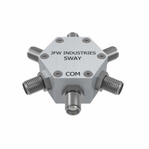 JFW model 50PD-028 resistive 5way power divider/combiner with 50 Ohm SMA female connectors