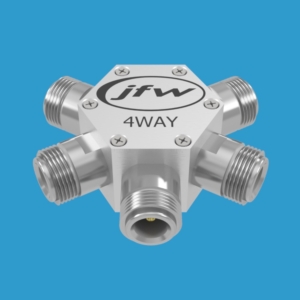 JFW model 50PD-135 resistive 4way power divider/combiner with 50 Ohm N female connectors