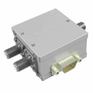 75 Ohm solid-state absorptive 1P2T RF switch with F female