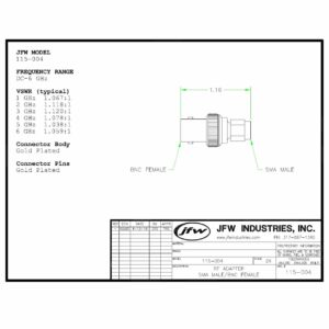 RF adapter 50 Ohm SMA male to BNC female