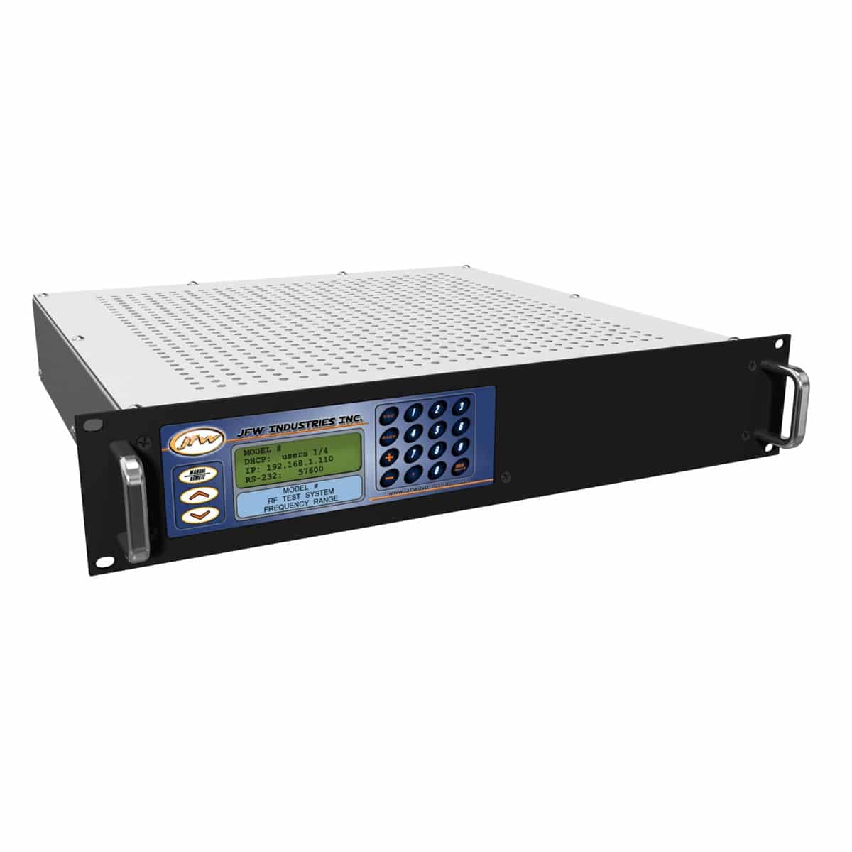 RF Test System with 19 inch Rack Mount Chassis and Ethernet/Serial remote control