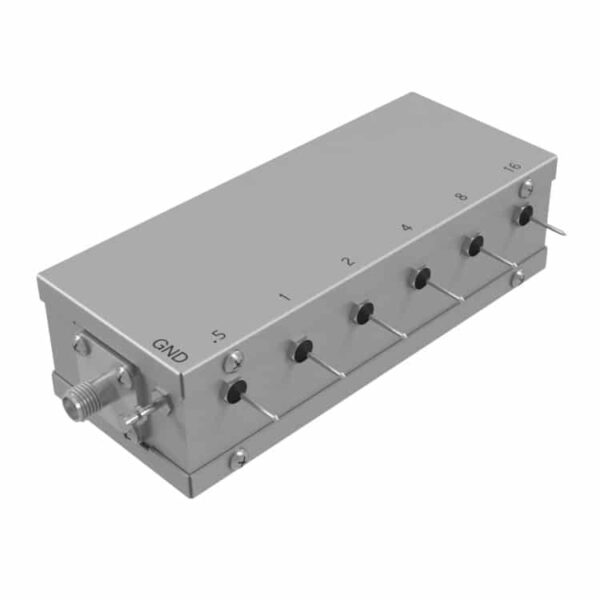 50 Ohm relay programmable attenuator SMA female DC-2500MHz attenuation range 0 to 31.5dB by 0.5dB steps