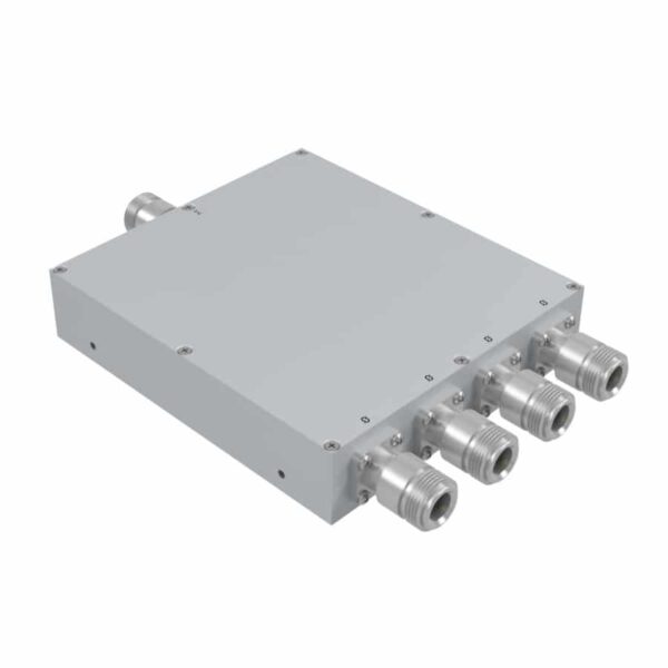 JFW model 50PD-424 high power 4way reactive power divider/combiner with 50 Ohm N female connectors