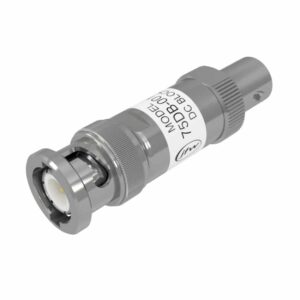 Inner only DC block model 75DB-001 with 75 Ohm BNC male/female connectors