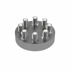 JFW Model 75PD-168 resistive 7way power divider/combiner with 75 Ohm F female connectors