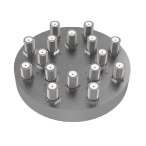 JFW Model 75PD-169 resistive 15way power divider/combiner with 75 Ohm F female connectors