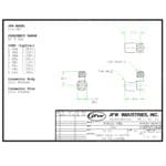 Right Angle 50 Ohm SMA Male to SMA Female Adapter