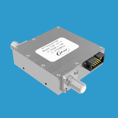 75 Ohm programmable attenuator with attenuation range 0-95 x 1dB