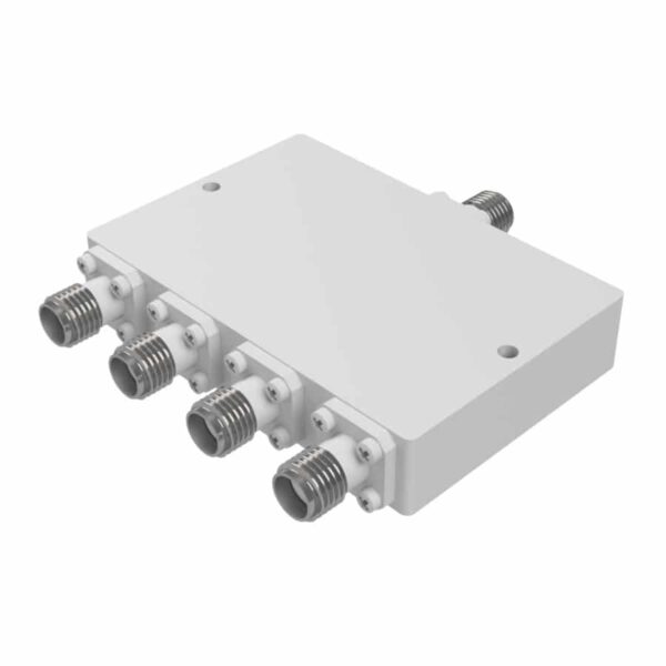 50 Ohm Wilkinson type 4-way reactive power divider combiner with 2.92mm female