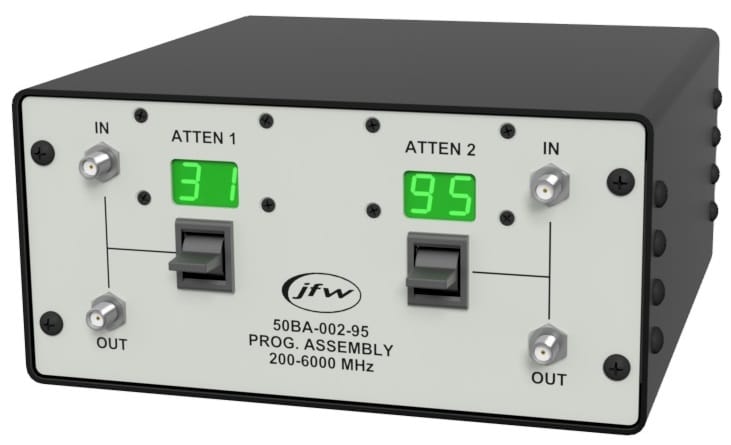 Dual Attenuator, 0-95dB x 1dB steps, 200-6000MHz, Ethernet/RS-232 remote control