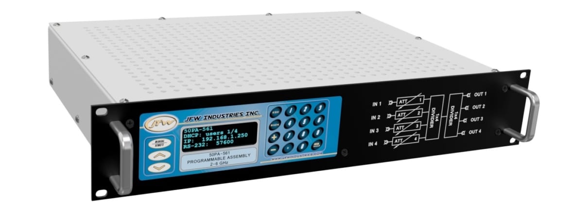 Handover test systems for cellular testing with Ethernet and Serial remote controls from JFW Industries, Inc.