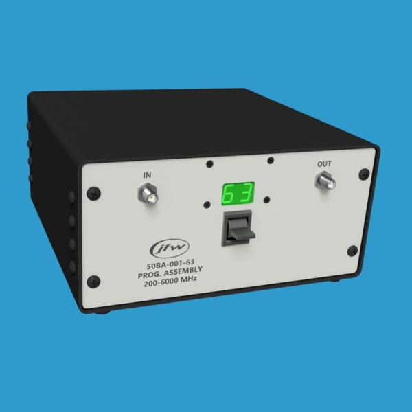 JFW model 50BA-001-63 SMA single attenuator with Ethernet/Serial control