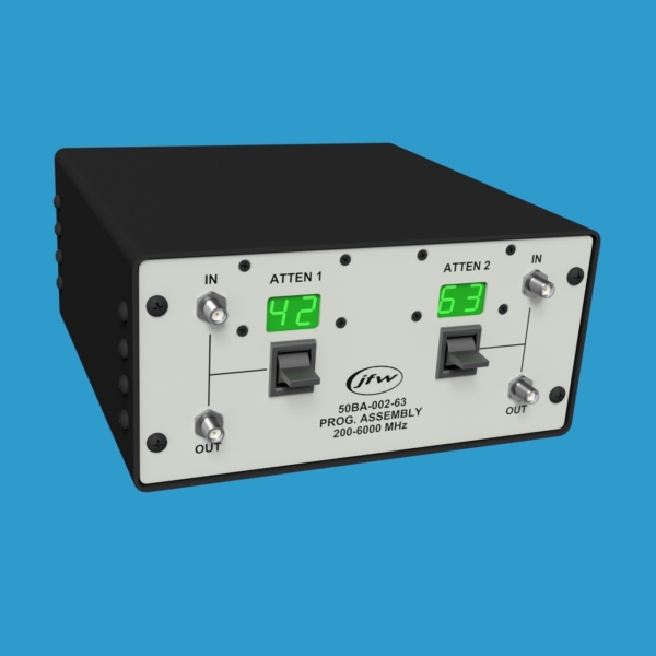 JFW model 50BA-002-63 SMA dual channel attenuator with Ethernet/Serial control