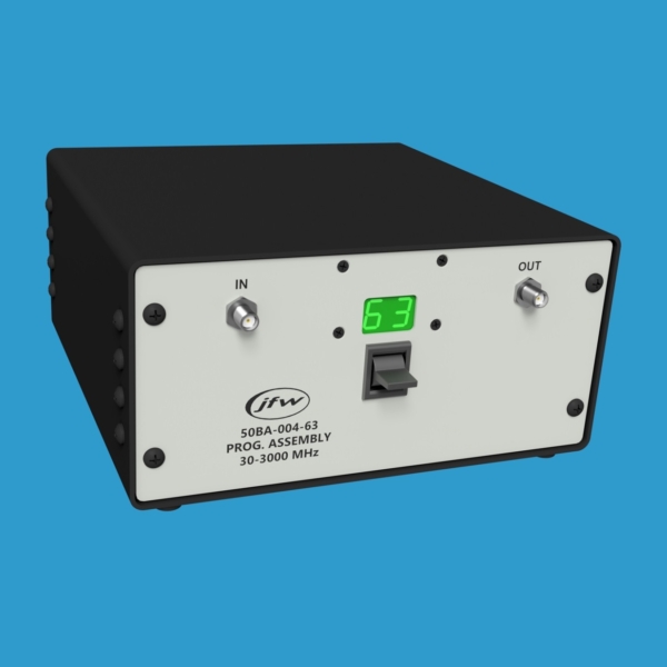JFW model 50BA-004-63 SMA single attenuator with Ethernet/Serial control