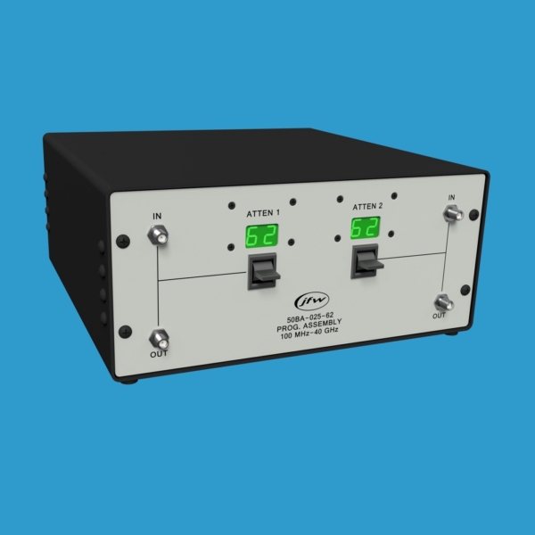 JFW model 50BA-025-62 2.9MM dual channel attenuator with Ethernet/Serial control