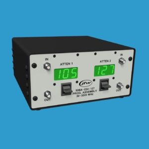 JFW model 50BA-034-127 SMA dual channel attenuator with Ethernet/Serial control