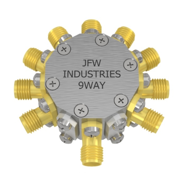 JFW model 50PD-760 resistive 9way power divider/combiner with 50 Ohm SMA female connectors