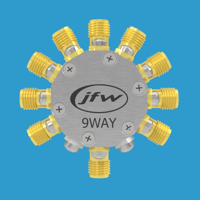 9-Way Power Divider/Combiner DC-6 GHz | 50PD-760 SMA - JFW Industries