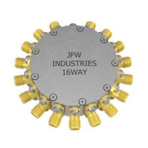 JFW model 50PD-785 resistive 16way power divider/combiner with 50 Ohm SMA female connectors