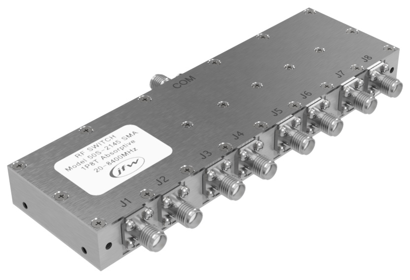 1P8T solid-state RF Switch 20-8000 MHz | Model 50S-2145 | JFW Industries, Inc.