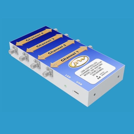 JFW model 50P-2089 SMA is a 4 channel USB attenuator