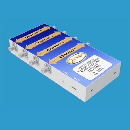 JFW model 50P-2141 SMA is a 4 channel USB attenuator