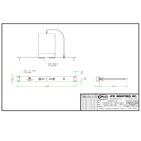 8-Way Power Divider/Combiner Assembly