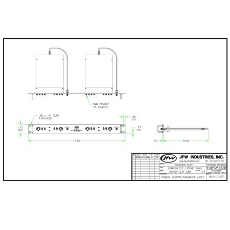 Dual 8-Way Power Divider/Combiner Assembly