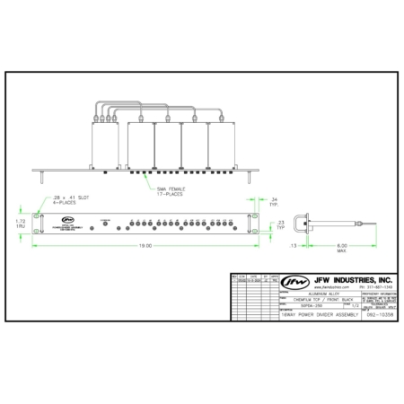 16-Way Power Divider/Combiner Assembly